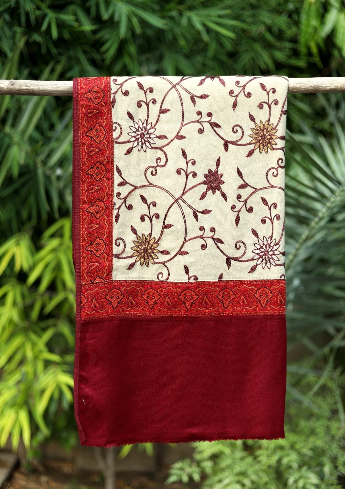 Ari Work Wool Shawl D - 63 - S Pista - Official Shawls Niche - Agha Fabrics UK