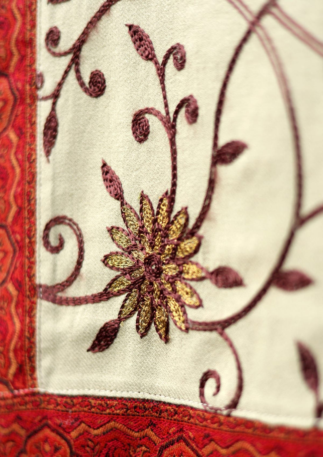 Ari Work Wool Shawl D - 63 - S Pista - Official Shawls Niche - Agha Fabrics UK