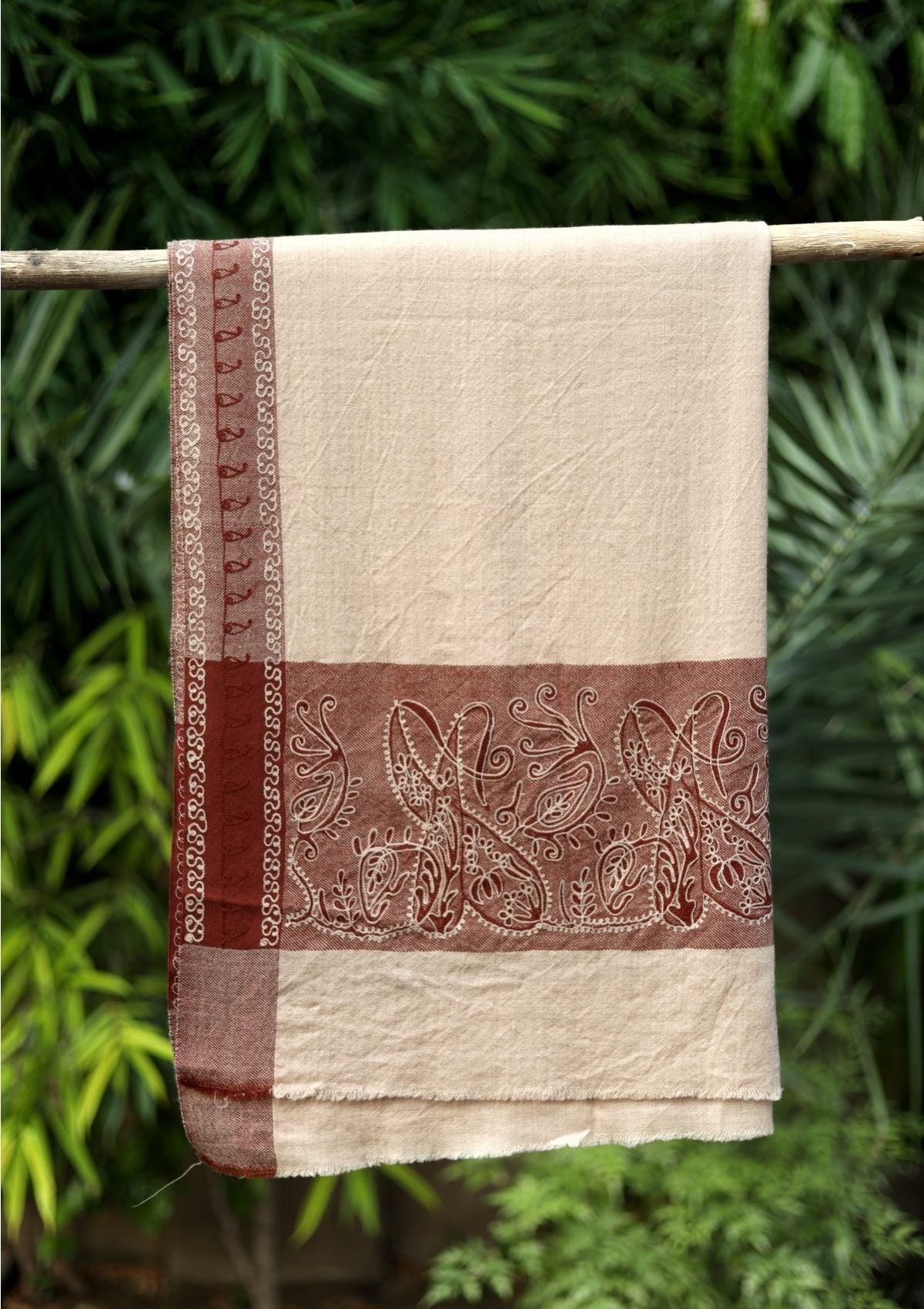 Ari Work Wool Shawl D - 77 - F Skin - Official Shawls Niche - Agha Fabrics UK