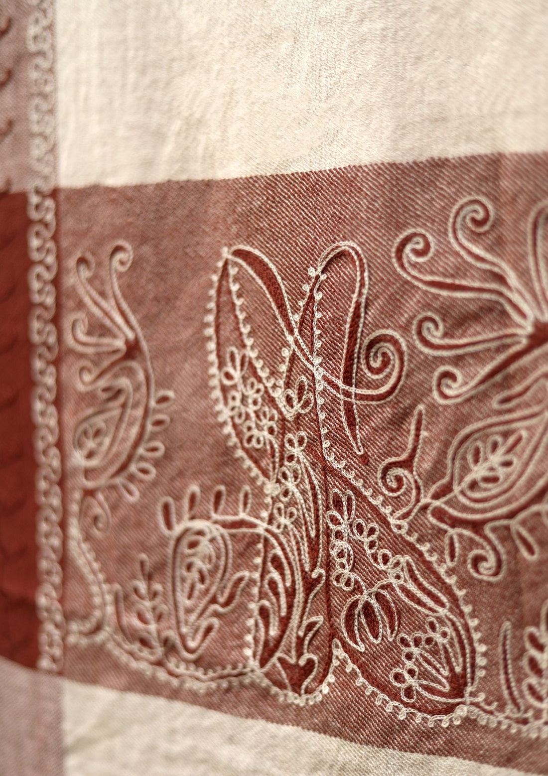 Ari Work Wool Shawl D - 77 - F Skin - Official Shawls Niche - Agha Fabrics UK