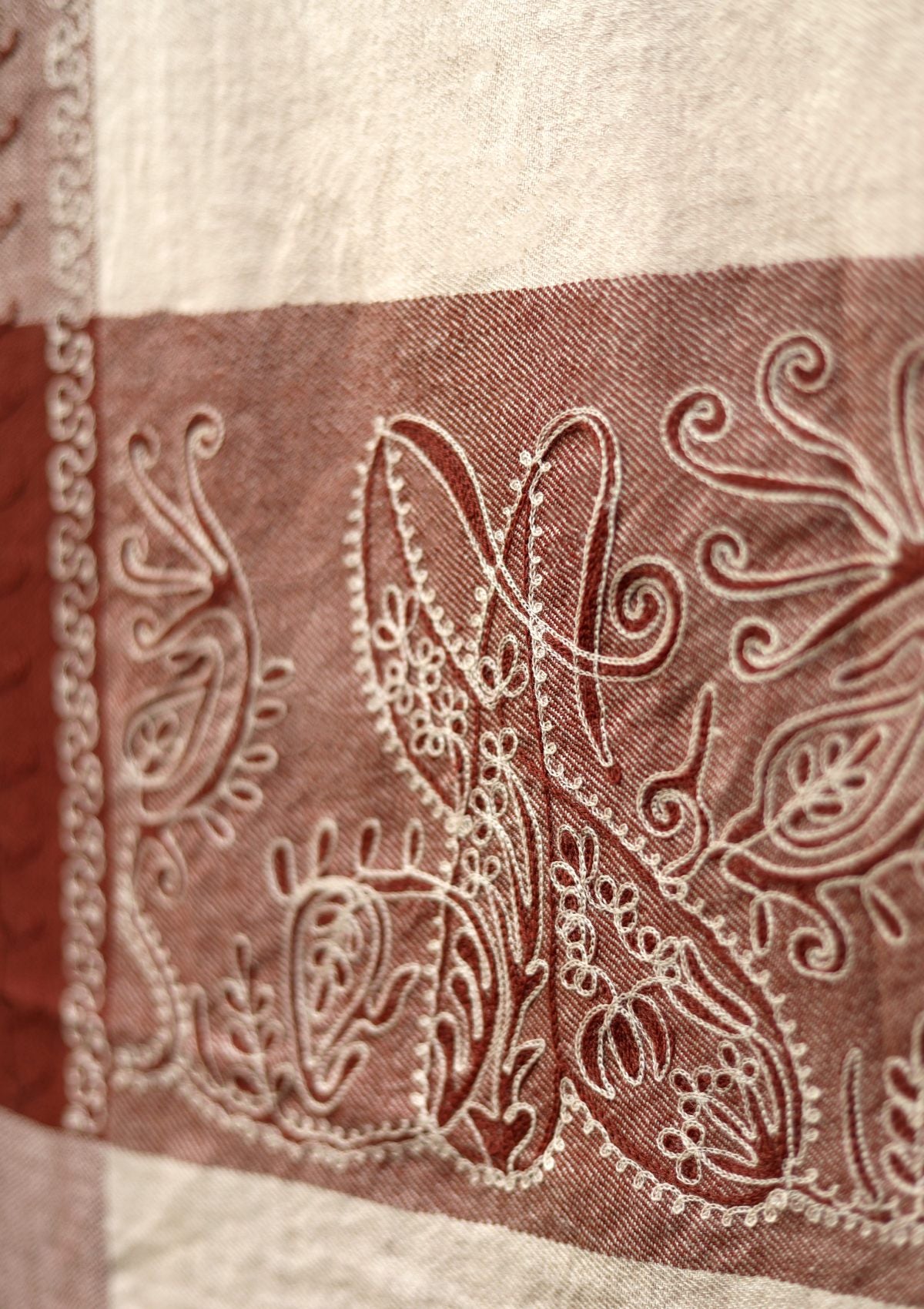 Ari Work Wool Shawl D - 77 - F Skin - Official Shawls Niche - Agha Fabrics UK