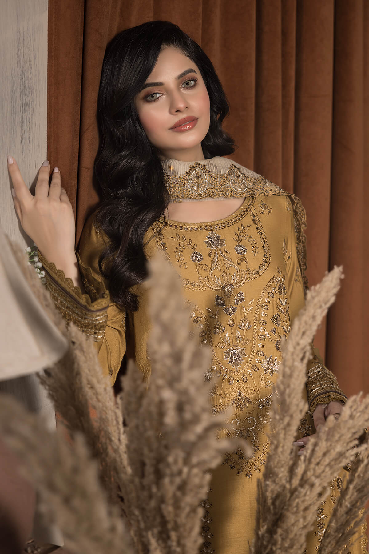 Imrozia Premium | Sehar Winter Collection | I.P-70 Sunheri - Official Imrozia Premium - Agha Fabrics UK