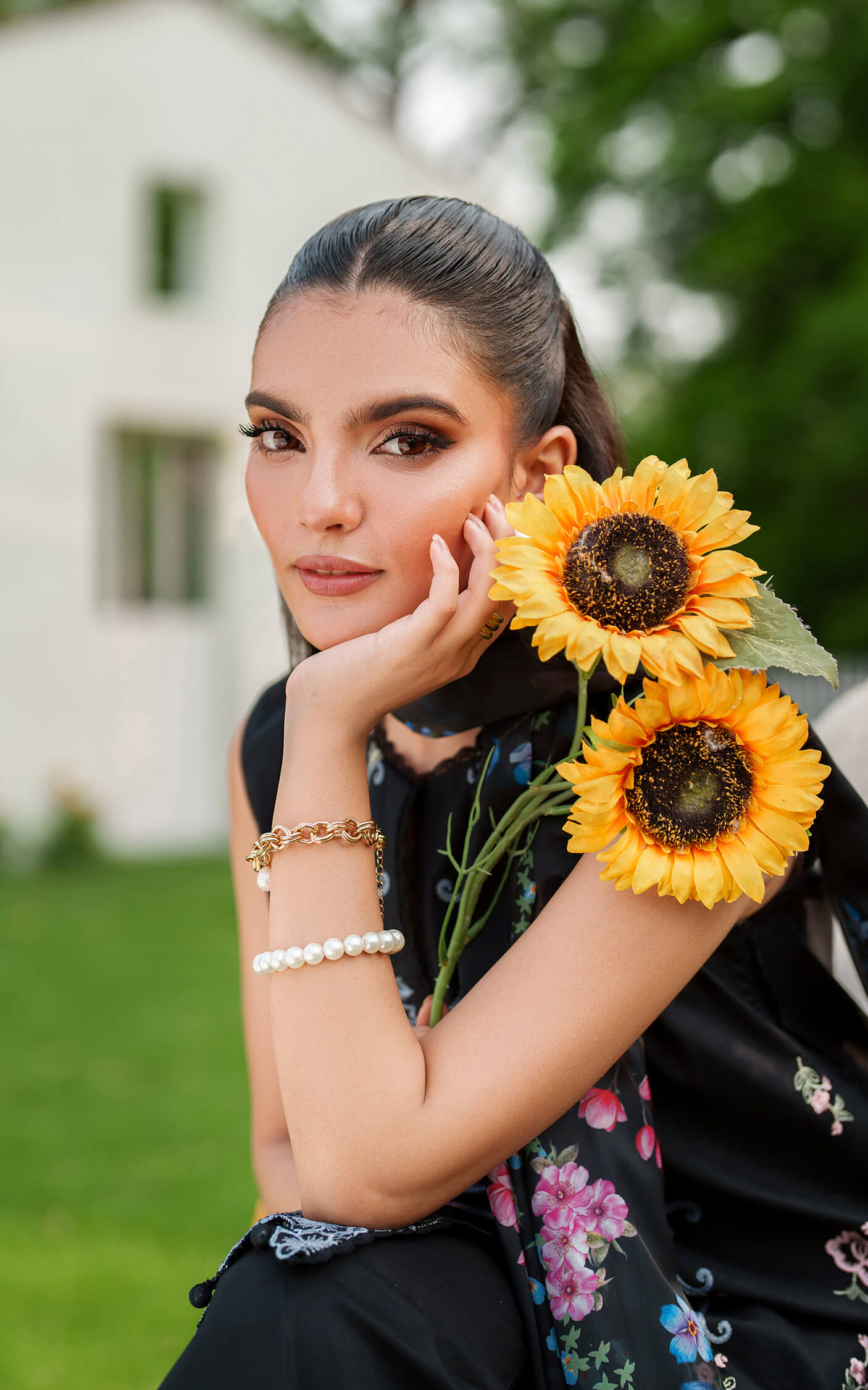 Asifa and Nabeel | Eden Cambric 25 | Ink Blossom ECU25-02 -  Asifa and Nabeel Ladies Clothes - Original Designer Dress - House of Maryam