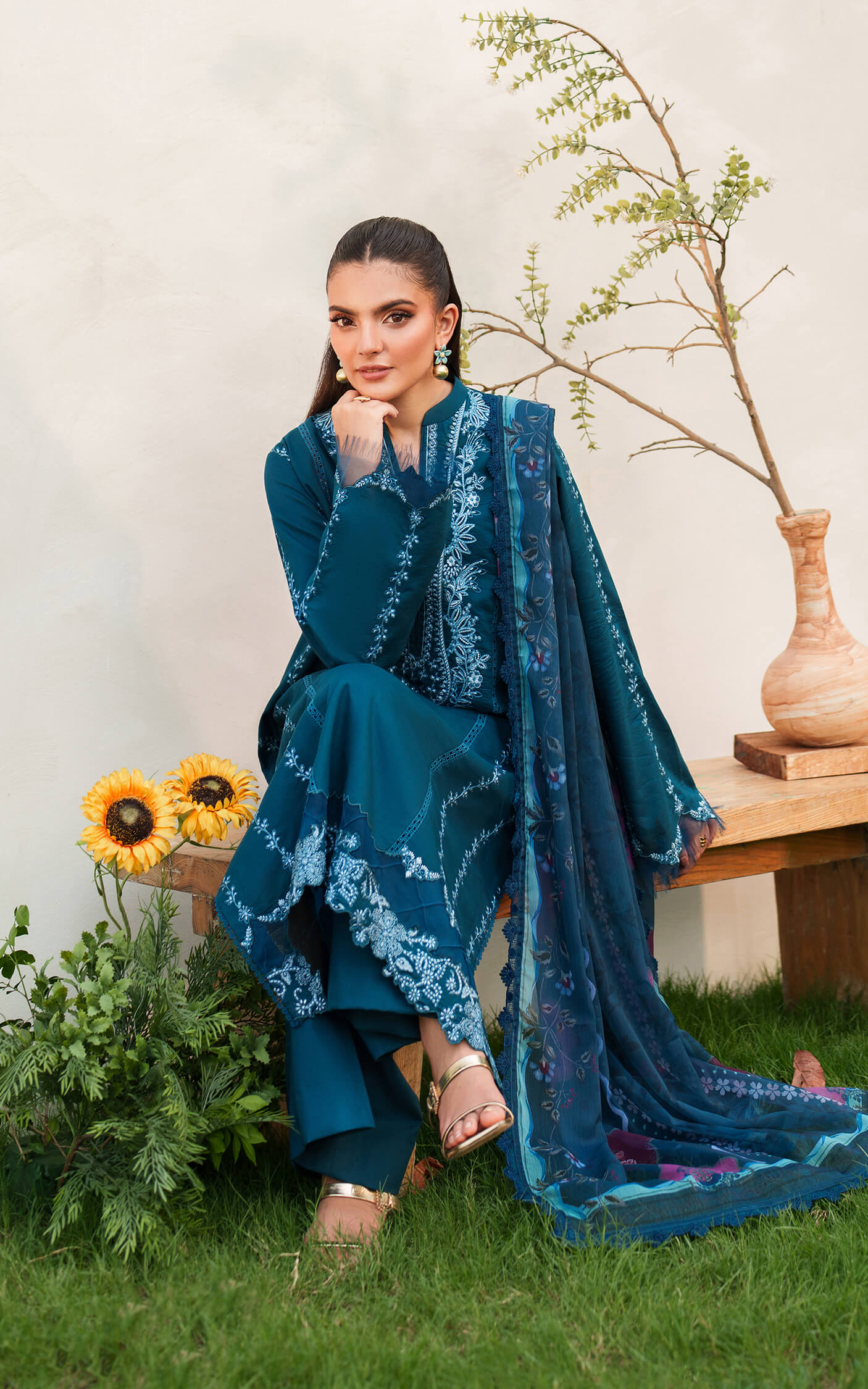 Asifa and Nabeel | Eden Cambric 25 | Iris Cloud ECU25-05 -  Asifa and Nabeel Ladies Clothes - Original Designer Dress - House of Maryam