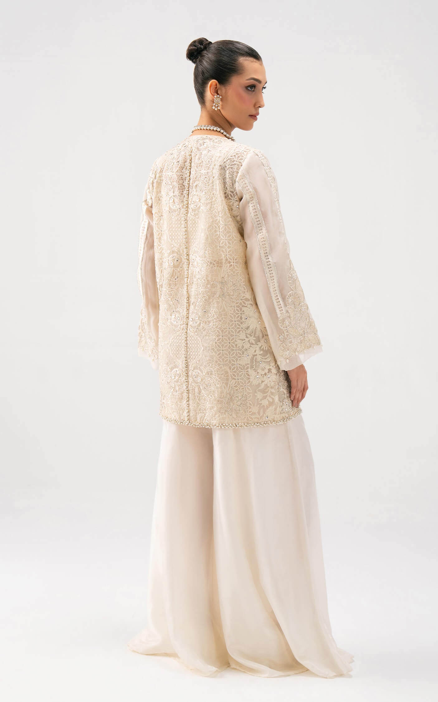 Asifa and Nabeel | Lyle Luxury Formals 25 | Ivory Élan - Official Asifa and Nabeel - Agha Fabrics UK