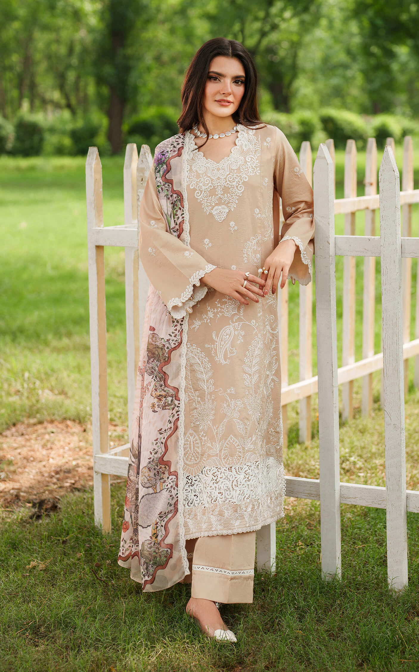 Asifa and Nabeel | Eden Cambric 25 | Ivory Haze ECU25-03 -  Asifa and Nabeel Ladies Clothes - Original Designer Dress - House of Maryam