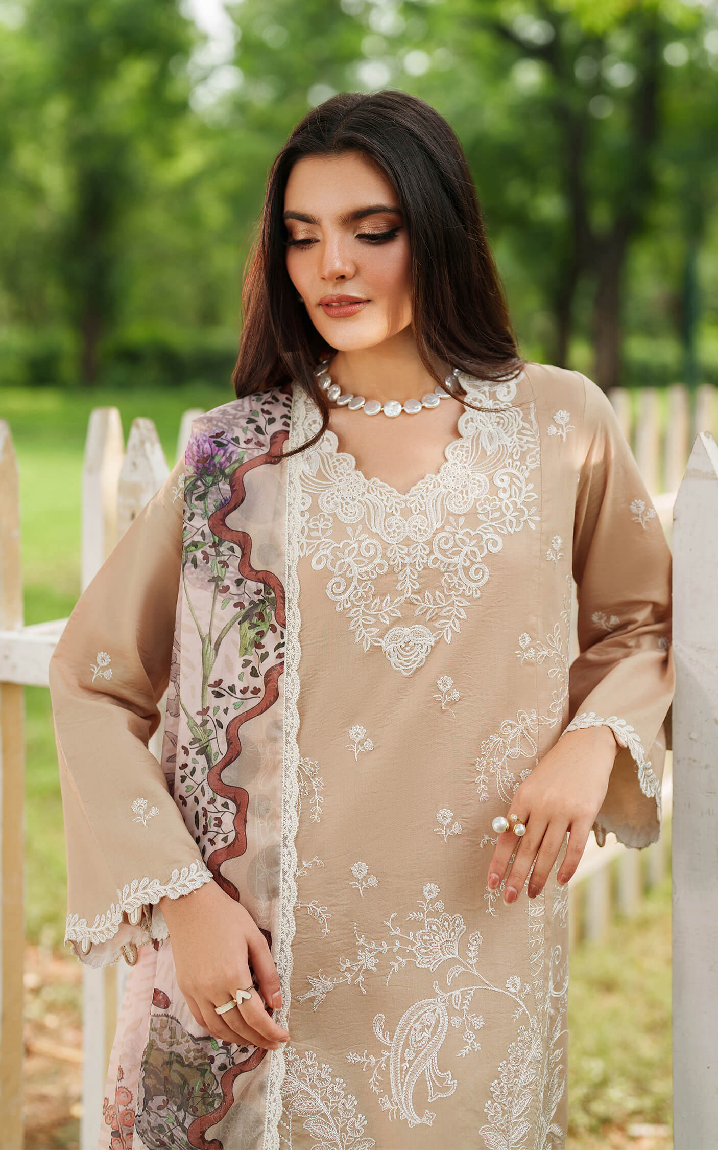Asifa and Nabeel | Eden Cambric 25 | Ivory Haze ECU25-03 -  Asifa and Nabeel Ladies Clothes - Original Designer Dress - House of Maryam