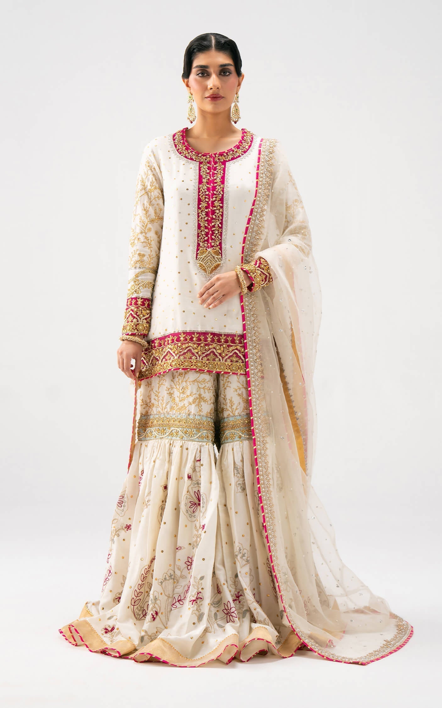 Asifa and Nabeel | Lyle Luxury Formals 25 | Ivory Radiance - Official Asifa and Nabeel - Agha Fabrics UK