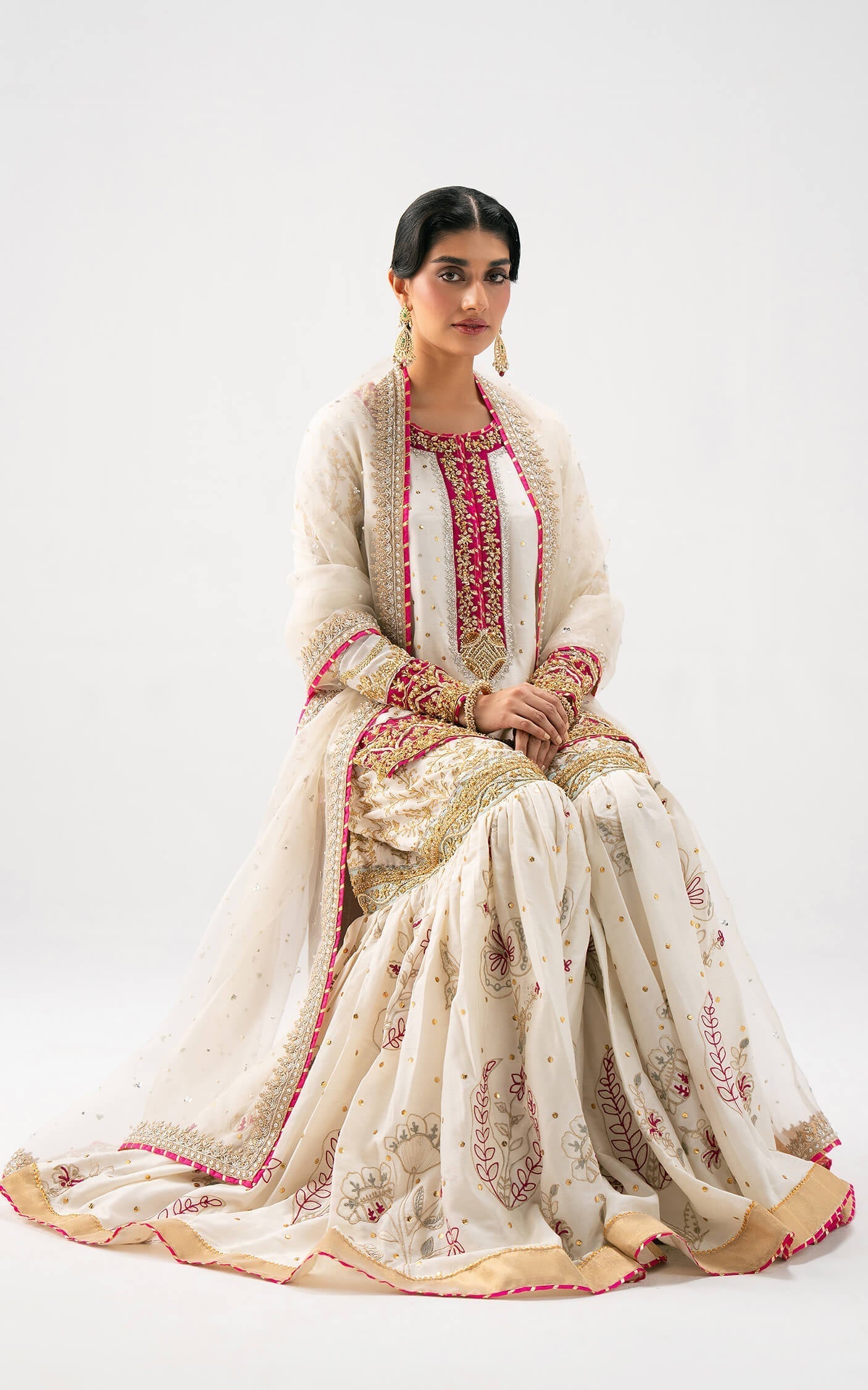 Asifa and Nabeel | Lyle Luxury Formals 25 | Ivory Radiance - Official Asifa and Nabeel - Agha Fabrics UK