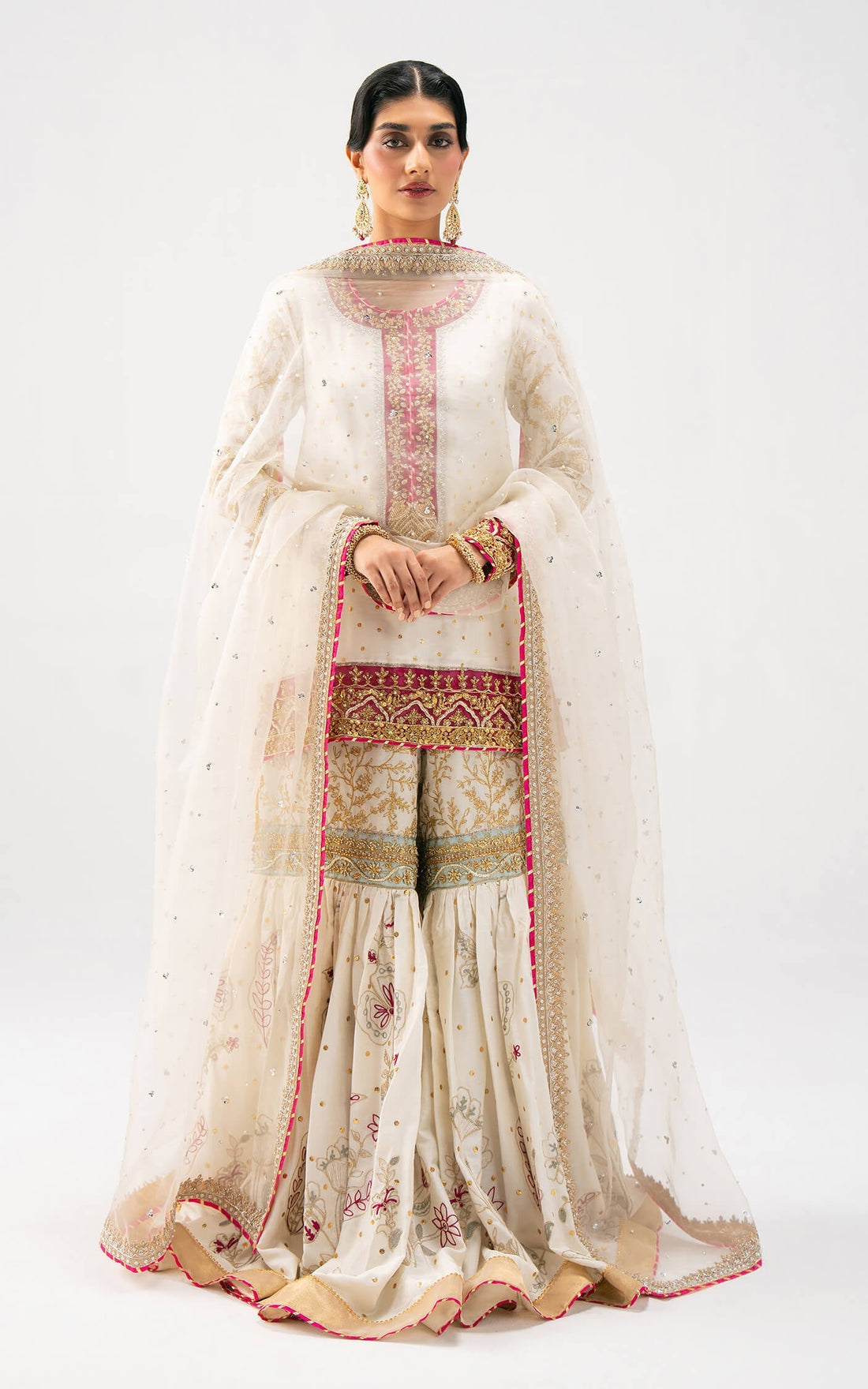 Asifa and Nabeel | Lyle Luxury Formals 25 | Ivory Radiance - Official Asifa and Nabeel - Agha Fabrics UK