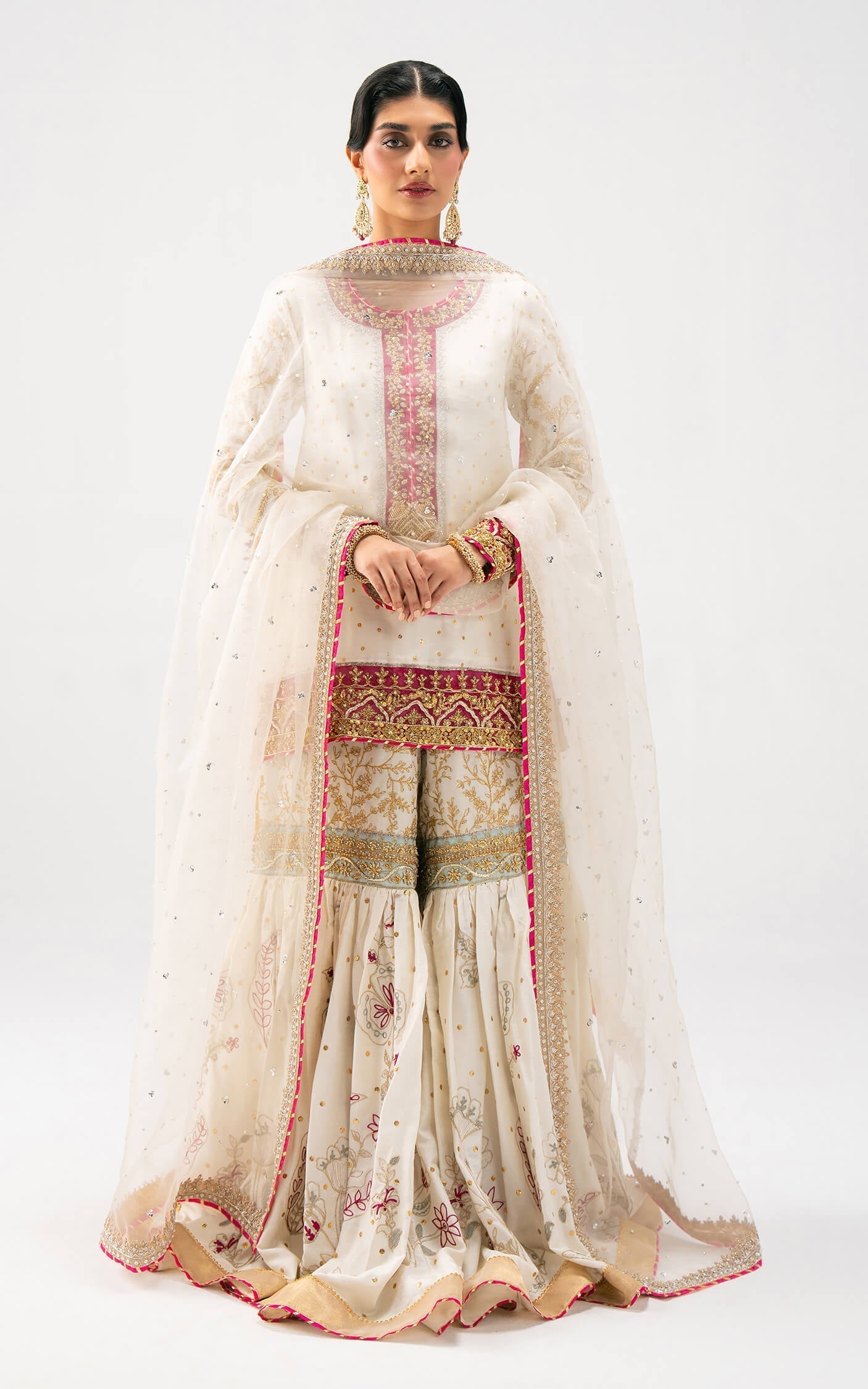 Asifa and Nabeel | Lyle Luxury Formals 25 | Ivory Radiance - Official Asifa and Nabeel - Agha Fabrics UK