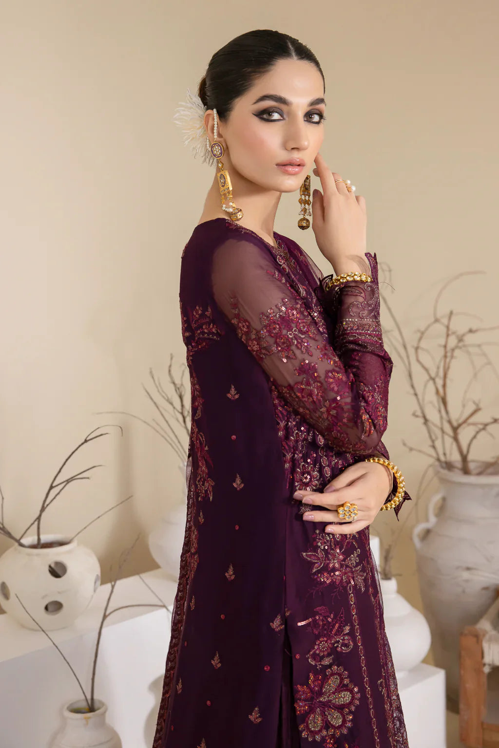 Iznik | Chinnon Chiffon | CC-28 KEEYA - Official Iznik - Agha Fabrics UK