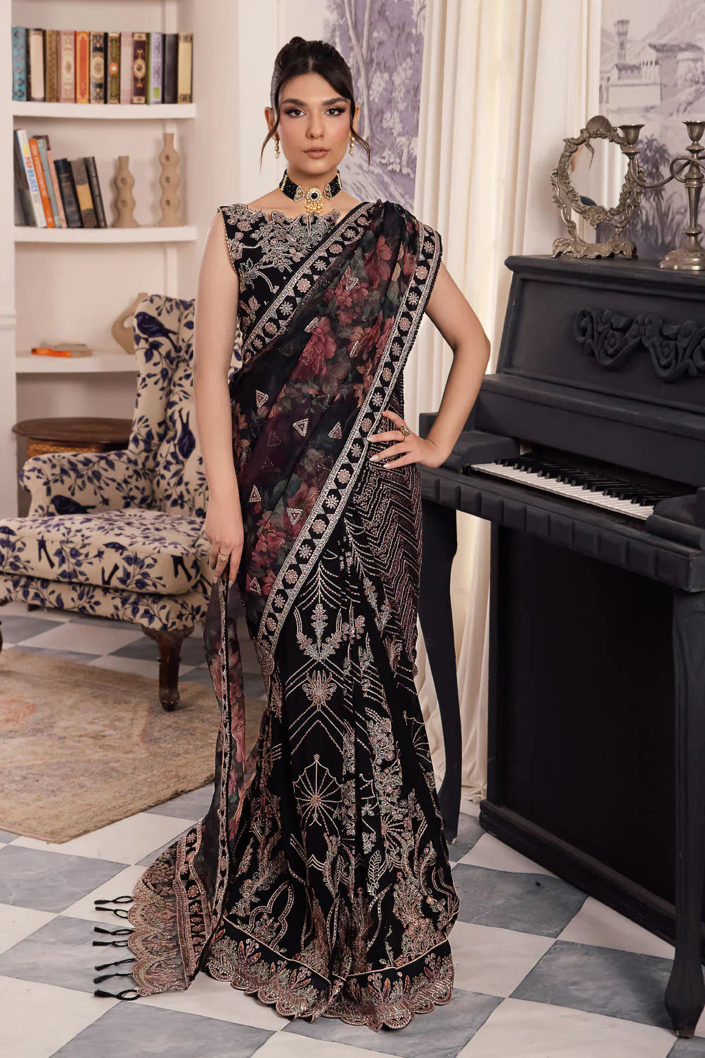 Iznik | Chinnon Chiffon | CC-32 KIAH - Official Iznik - Agha Fabrics UK