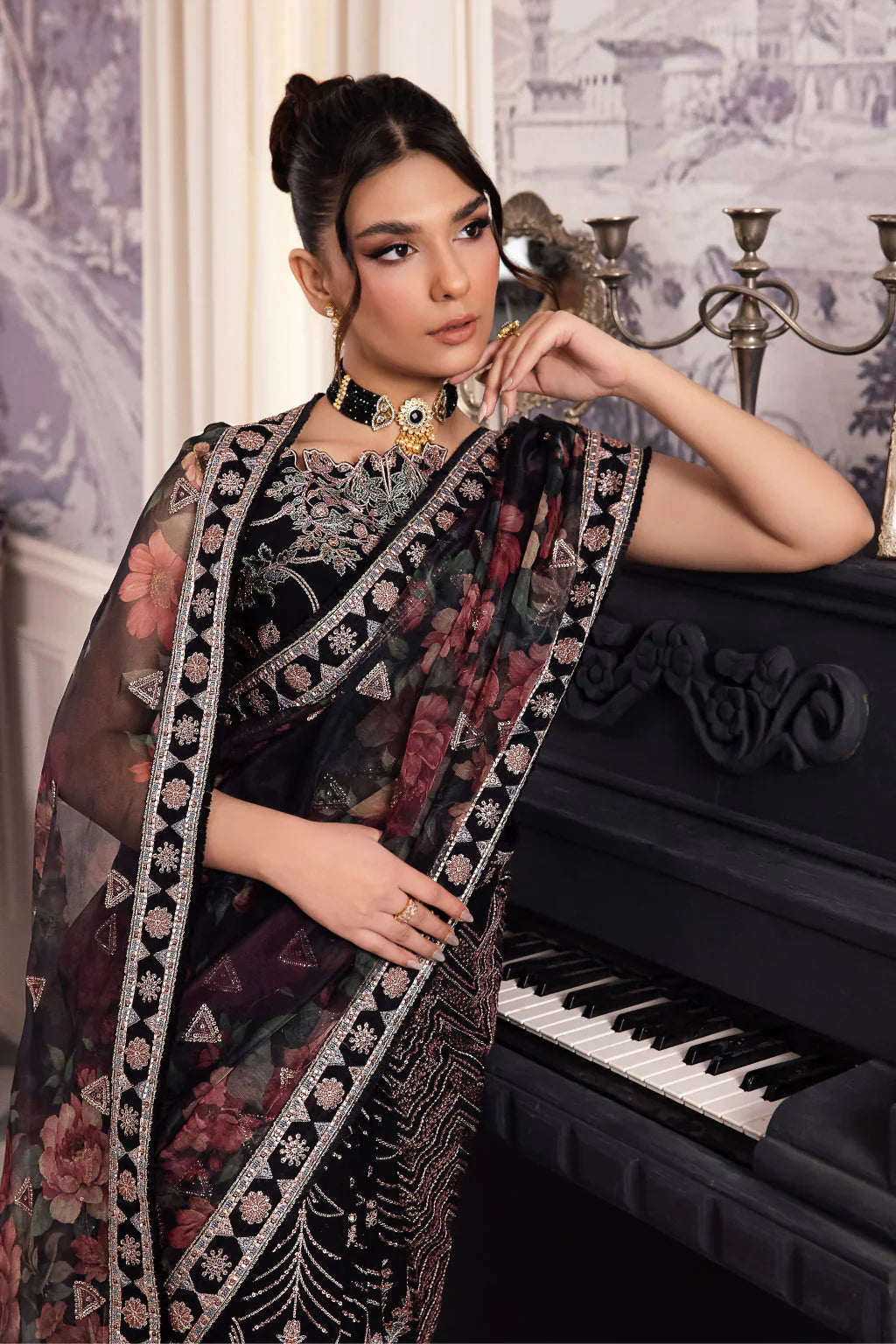 Iznik | Chinnon Chiffon | CC-32 KIAH - Official Iznik - Agha Fabrics UK