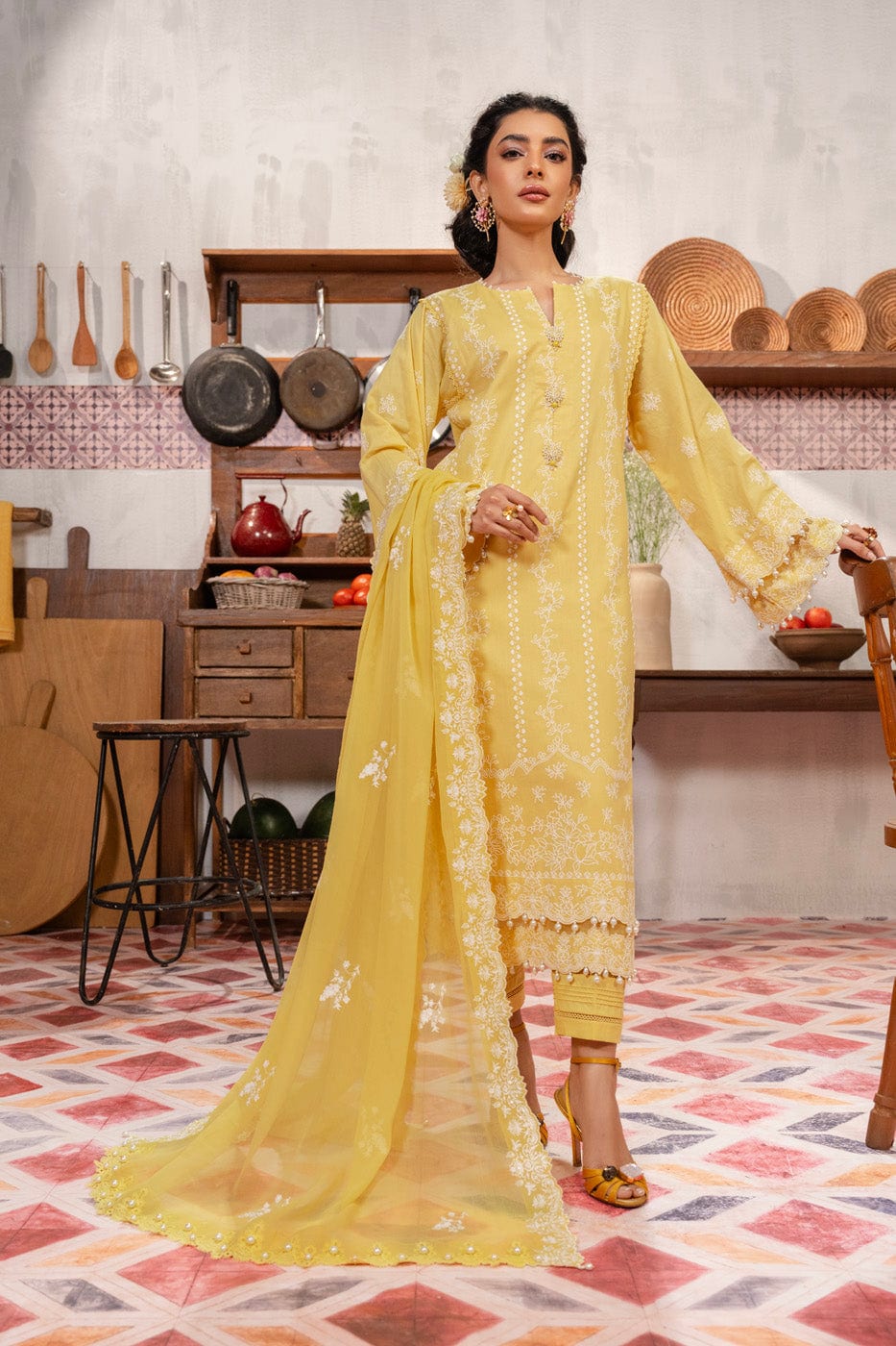 Alkaram | Puff Capsule | JC-05-24-Yellow - Official Alkaram - Agha Fabrics UK