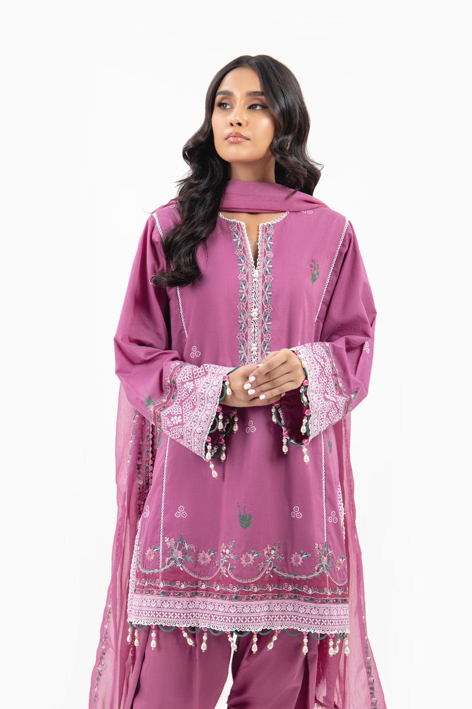 Alkaram | Puff Capsule | JC-10-24-Berry Pink - Official Alkaram - Agha Fabrics UK
