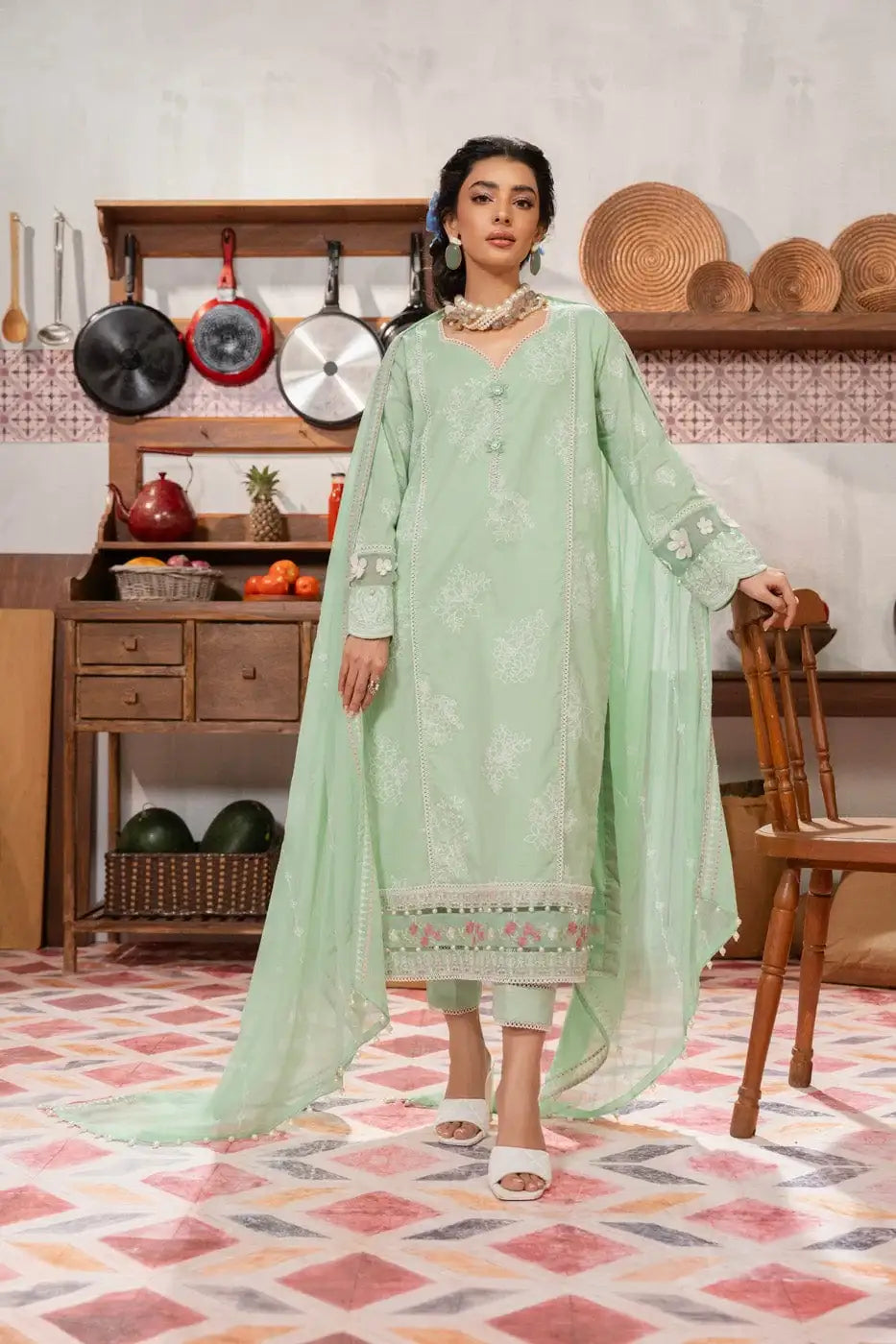 Alkaram | Puff Capsule | JC-11-24-Mint - Official Alkaram - Agha Fabrics UK