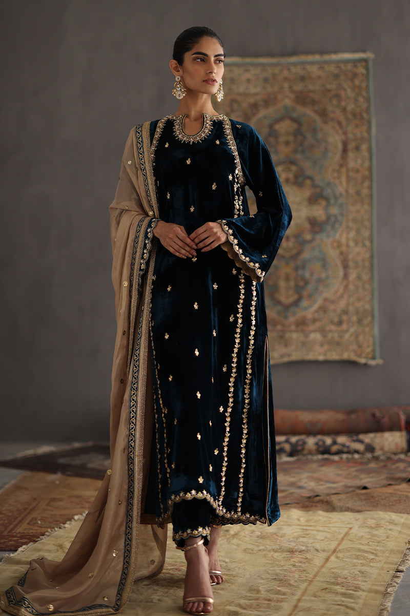 Sana Abbas | Velvet Formals | JOLINE - Official Sana Abbas - Agha Fabrics UK