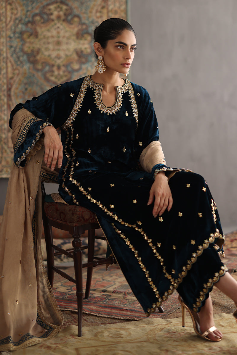 Sana Abbas | Velvet Formals | JOLINE - Official Sana Abbas - Agha Fabrics UK