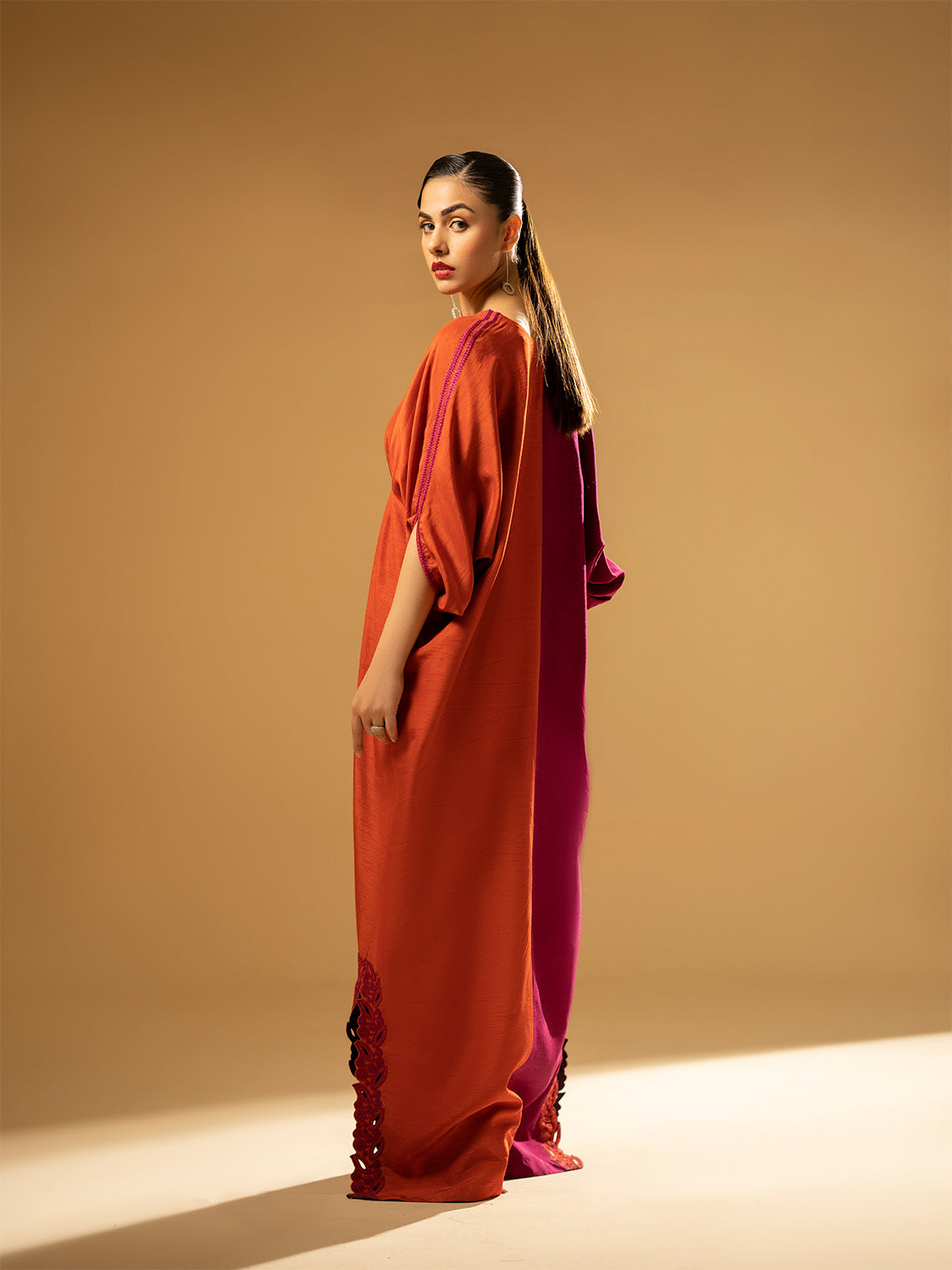 Fozia Khalid | Eid Edit 24 | Split-Tone Kaftan - Official Fozia Khalid - Agha Fabrics UK