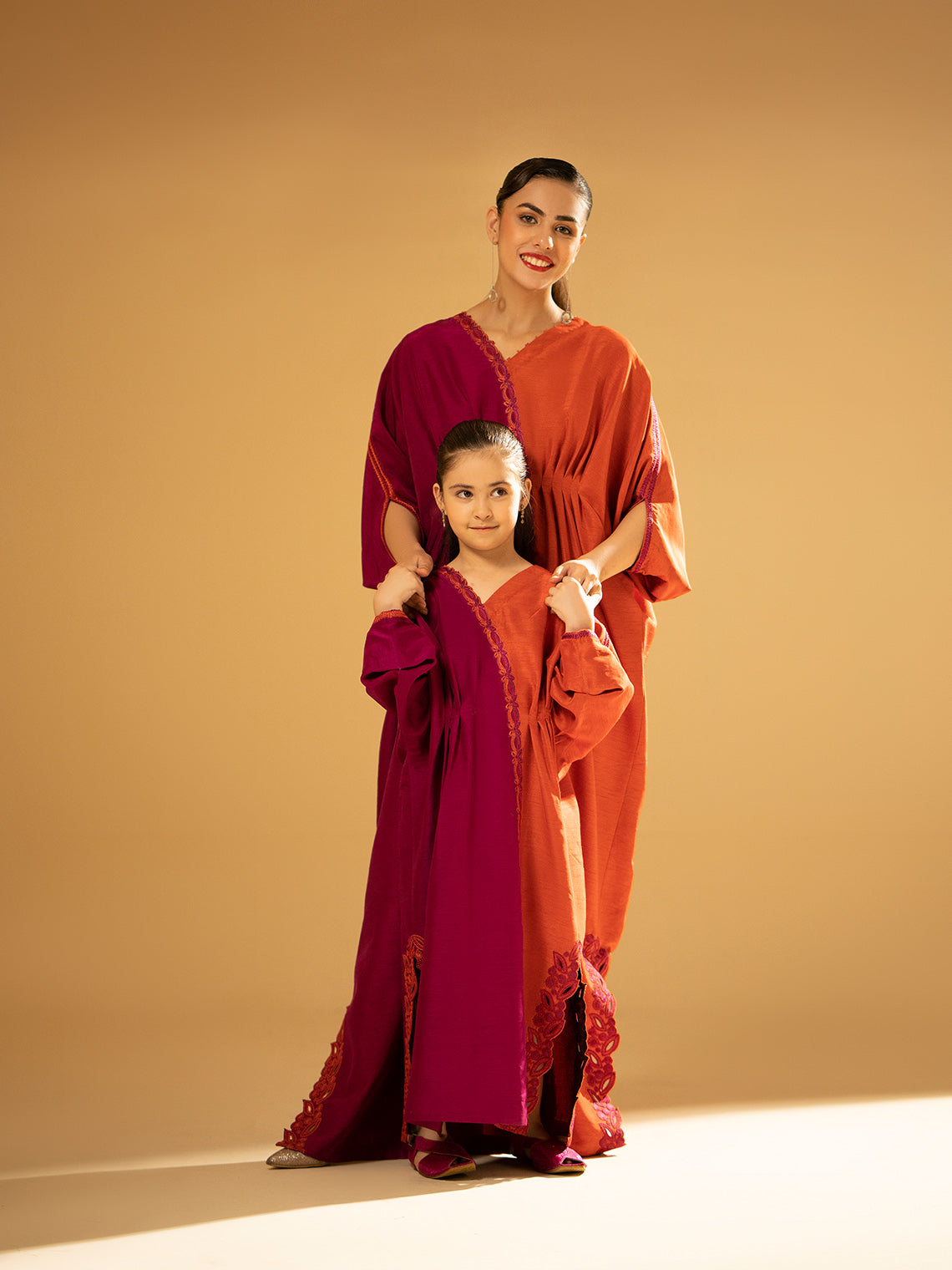 Fozia Khalid | Eid Edit 24 | Split-Tone Kaftan - Official Fozia Khalid - Agha Fabrics UK