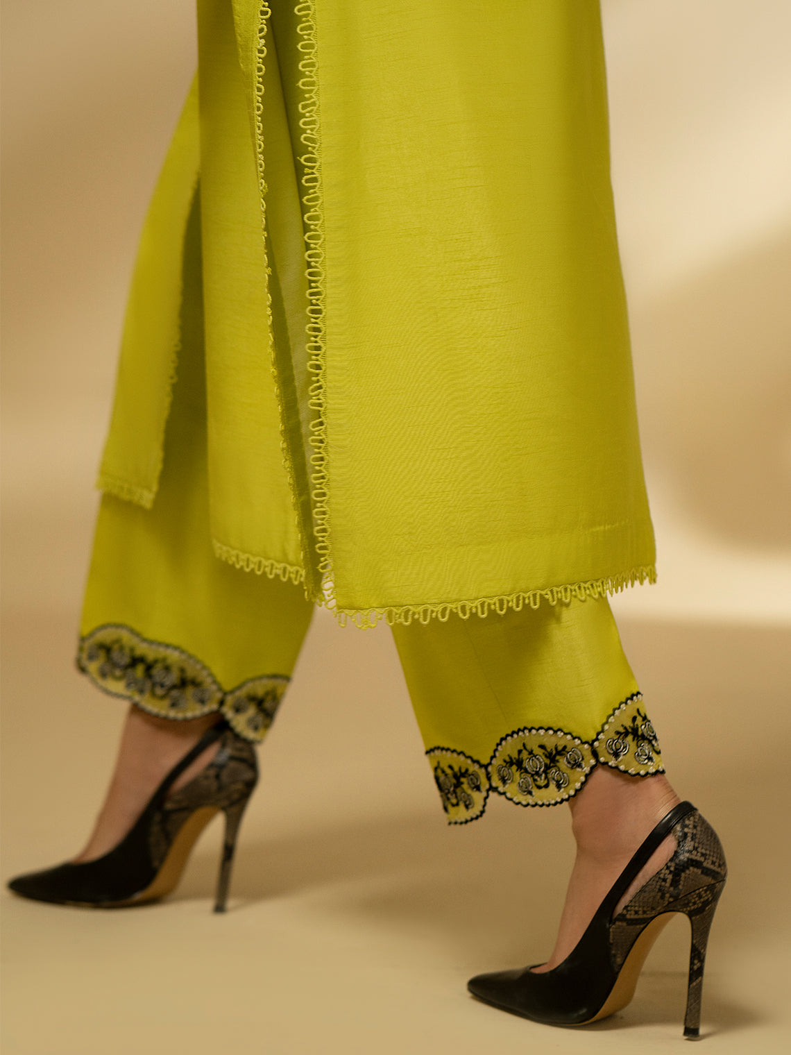 Fozia Khalid | Eid Edit 24 | Lime Zest - Official Fozia Khalid - Agha Fabrics UK