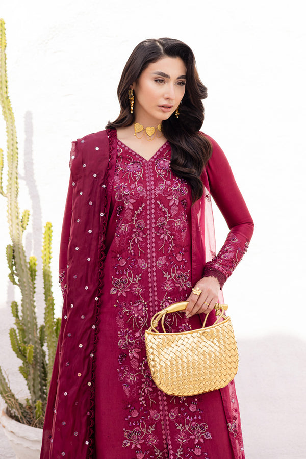 Marjjan | Elyna Lawn | LENI MP-46 (MAGENTA) - Official Marjjan - Agha Fabrics UK