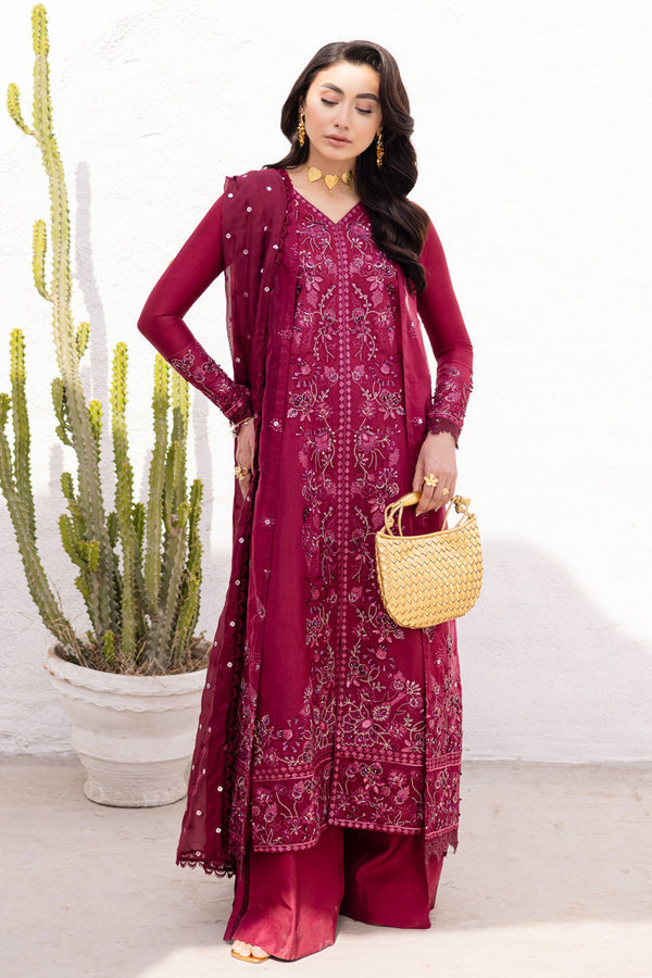 Marjjan | Elyna Lawn | LENI MP-46 (MAGENTA) - Official Marjjan - Agha Fabrics UK