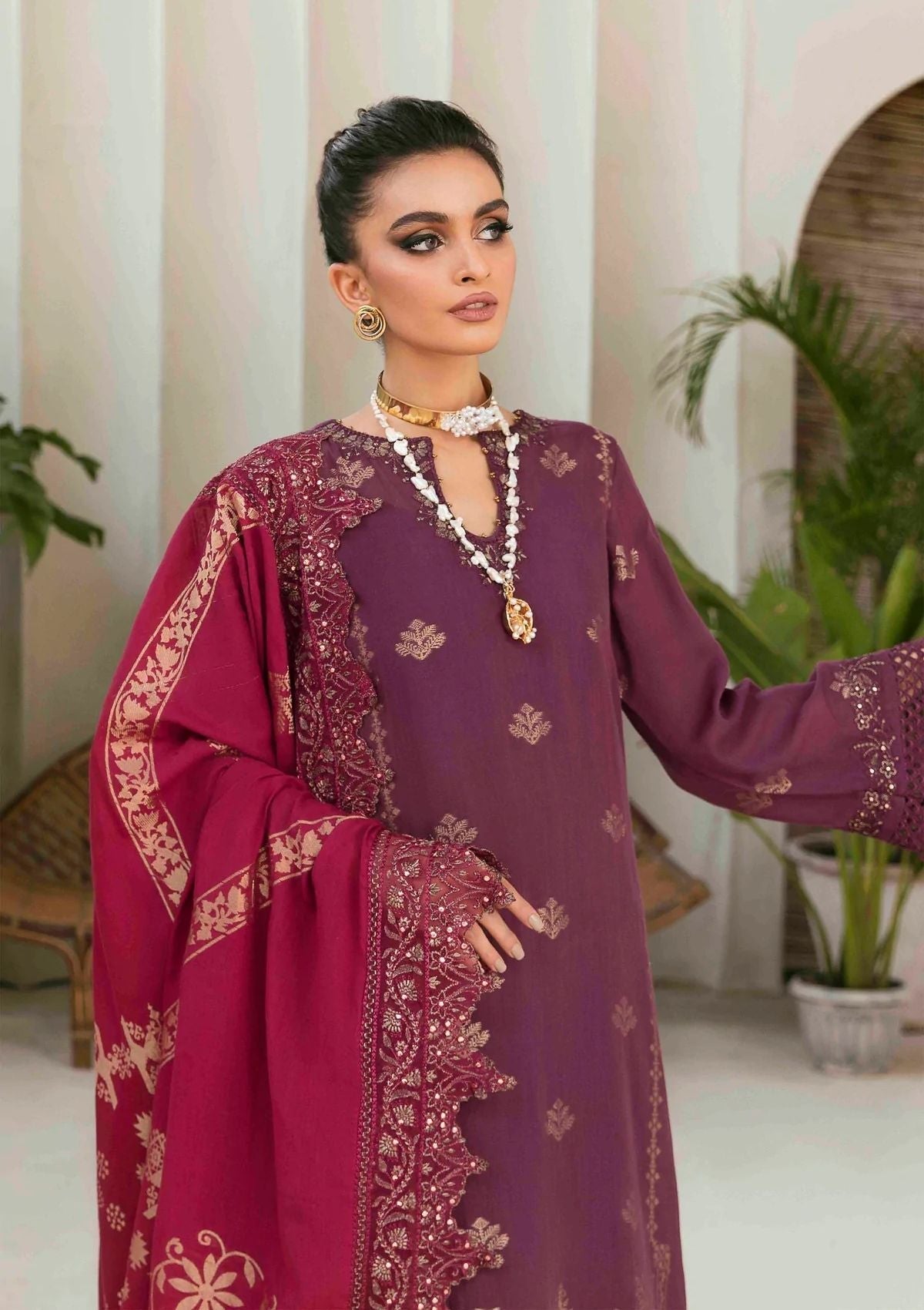 Lawn Collection - Nureh - Maya Jacquard - Cambric - NJ#45