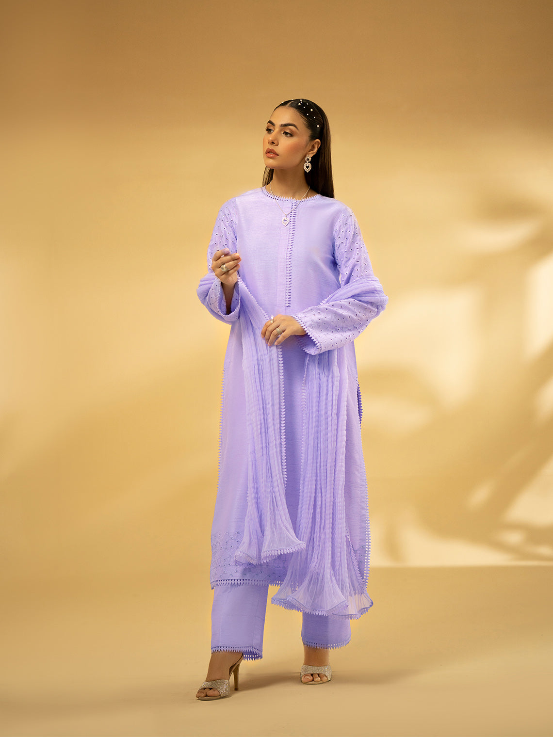 Fozia Khalid | Eid Edit 24 | Lilac Dreamscape - Official Fozia Khalid - Agha Fabrics UK