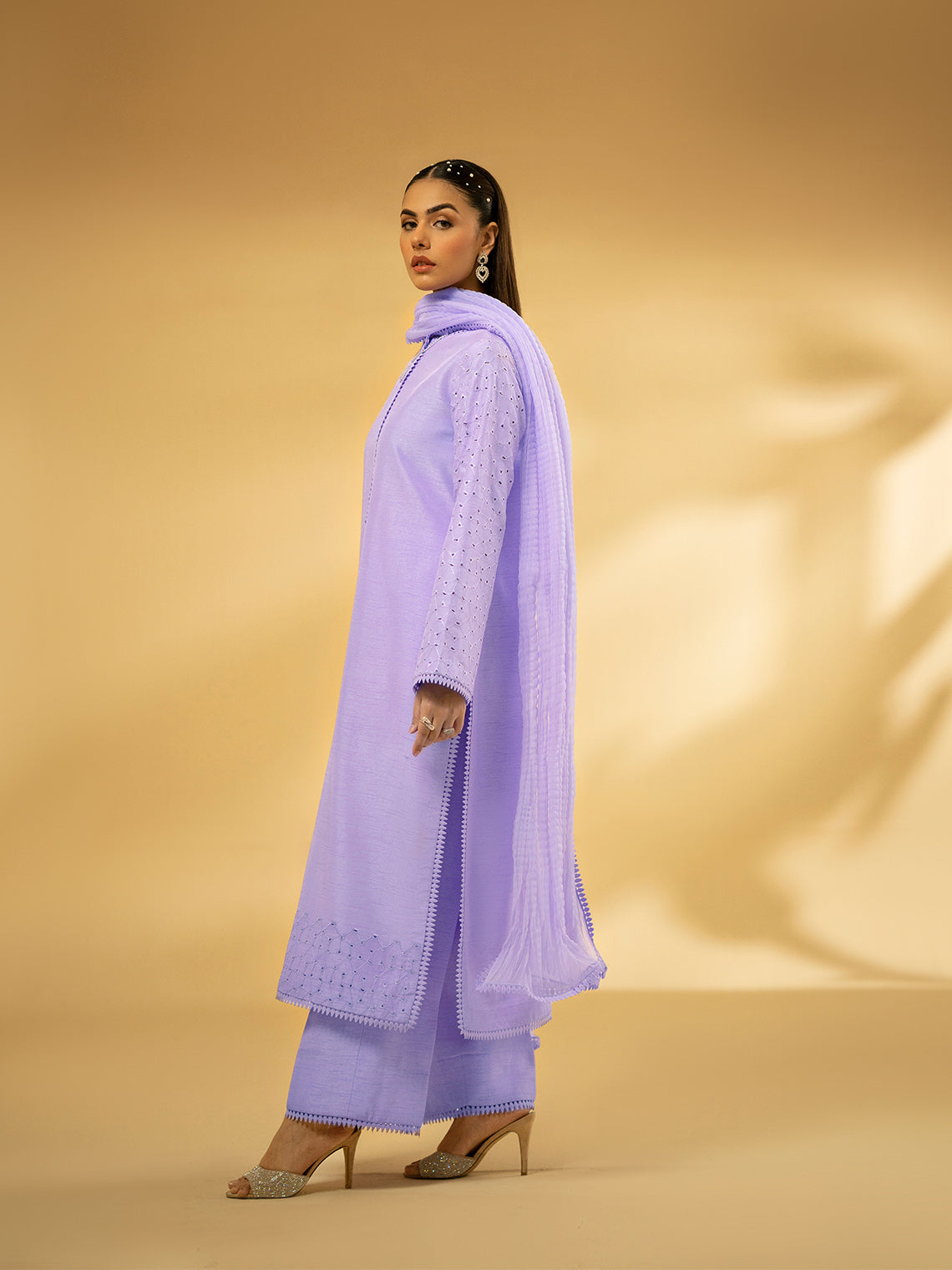 Fozia Khalid | Eid Edit 24 | Lilac Dreamscape - Official Fozia Khalid - Agha Fabrics UK