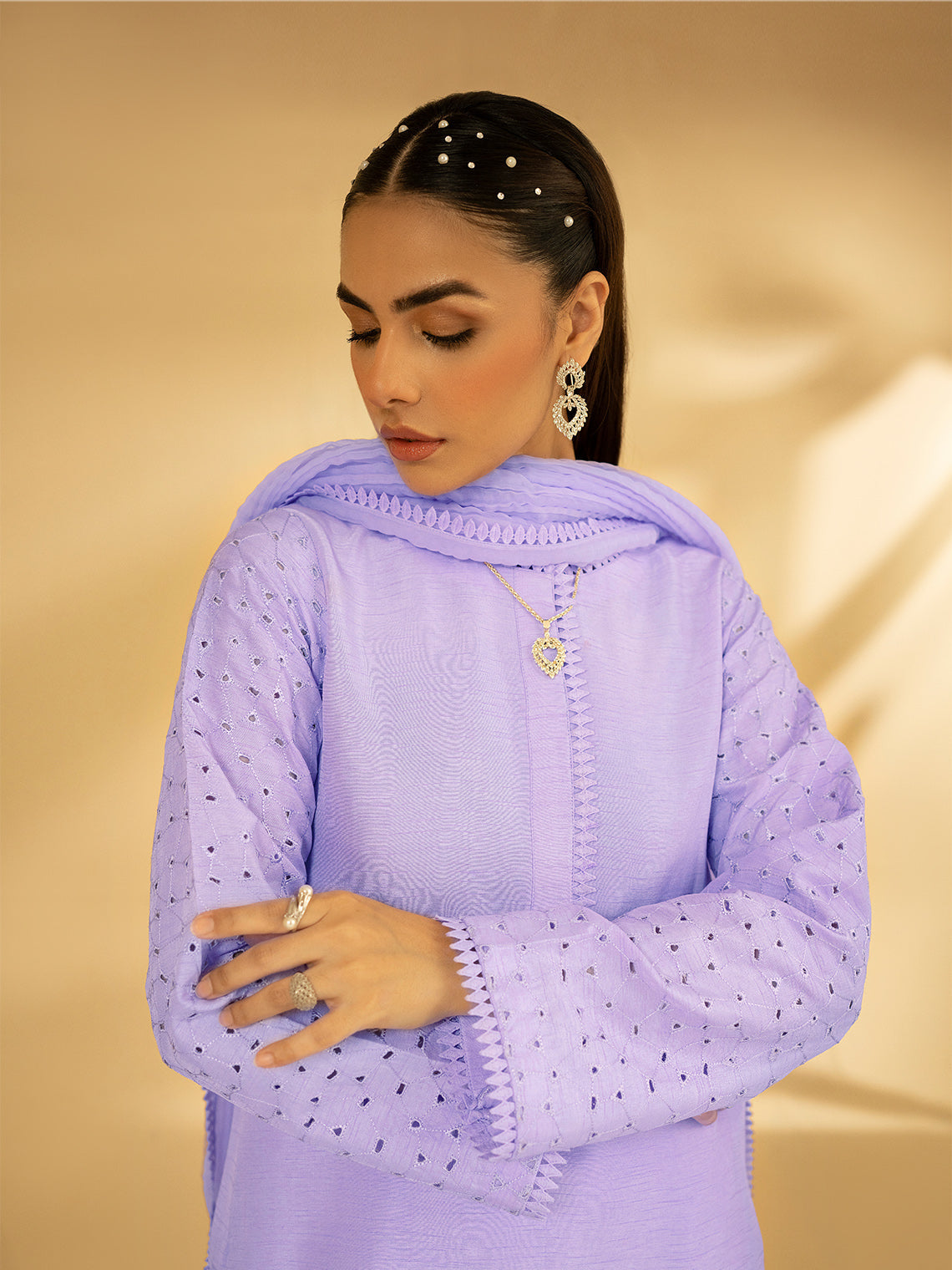 Fozia Khalid | Eid Edit 24 | Lilac Dreamscape - Official Fozia Khalid - Agha Fabrics UK