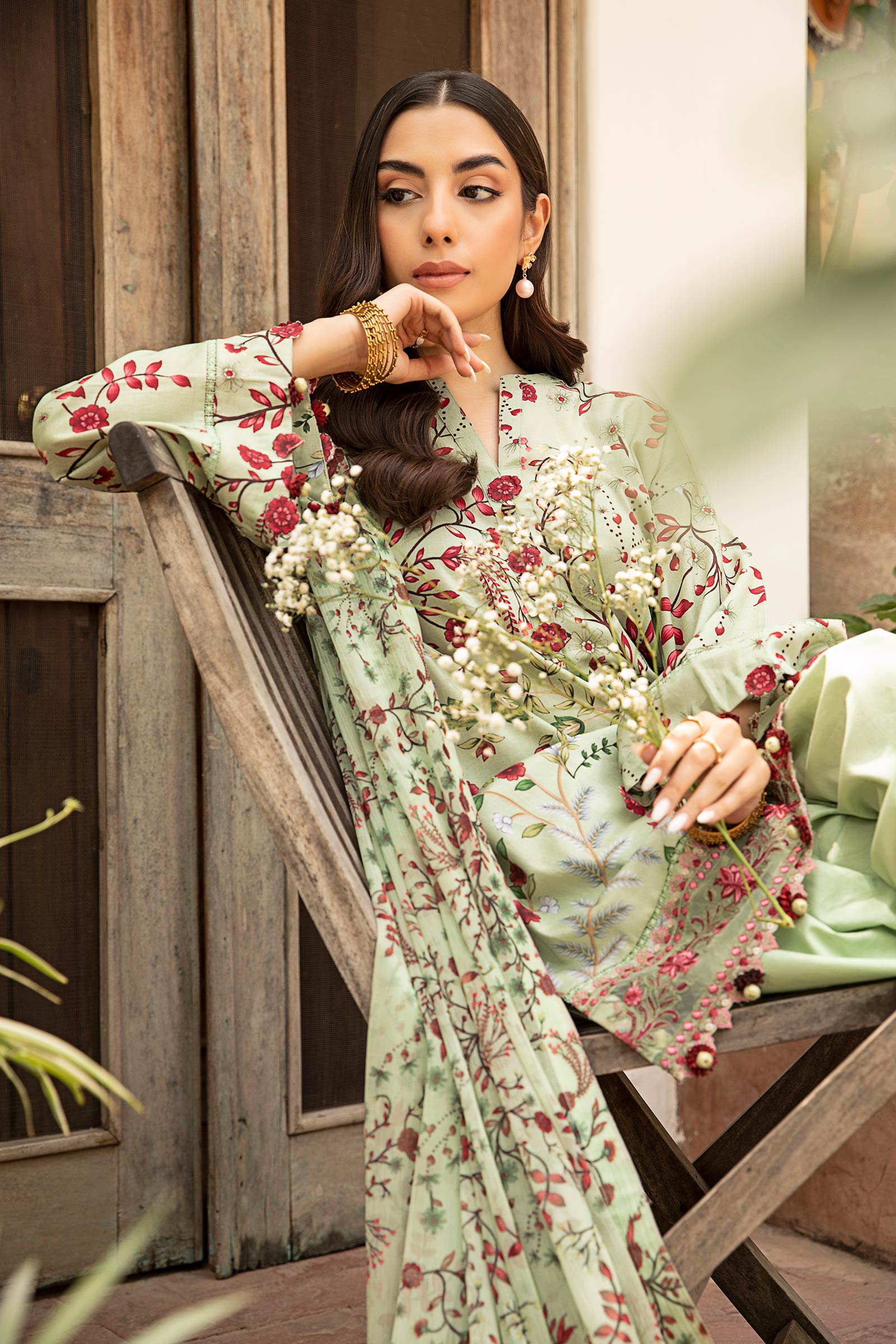 Maria B | Eid Basic Lawn | MB-CUS25-912B