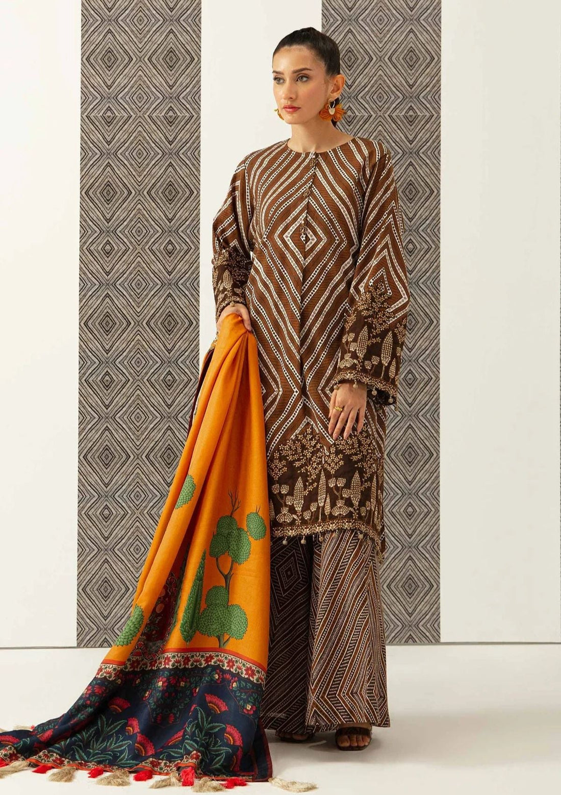 Winter Collection - M.Basics - Unstitched - MB#8B - Official M.Basics - Agha Fabrics UK