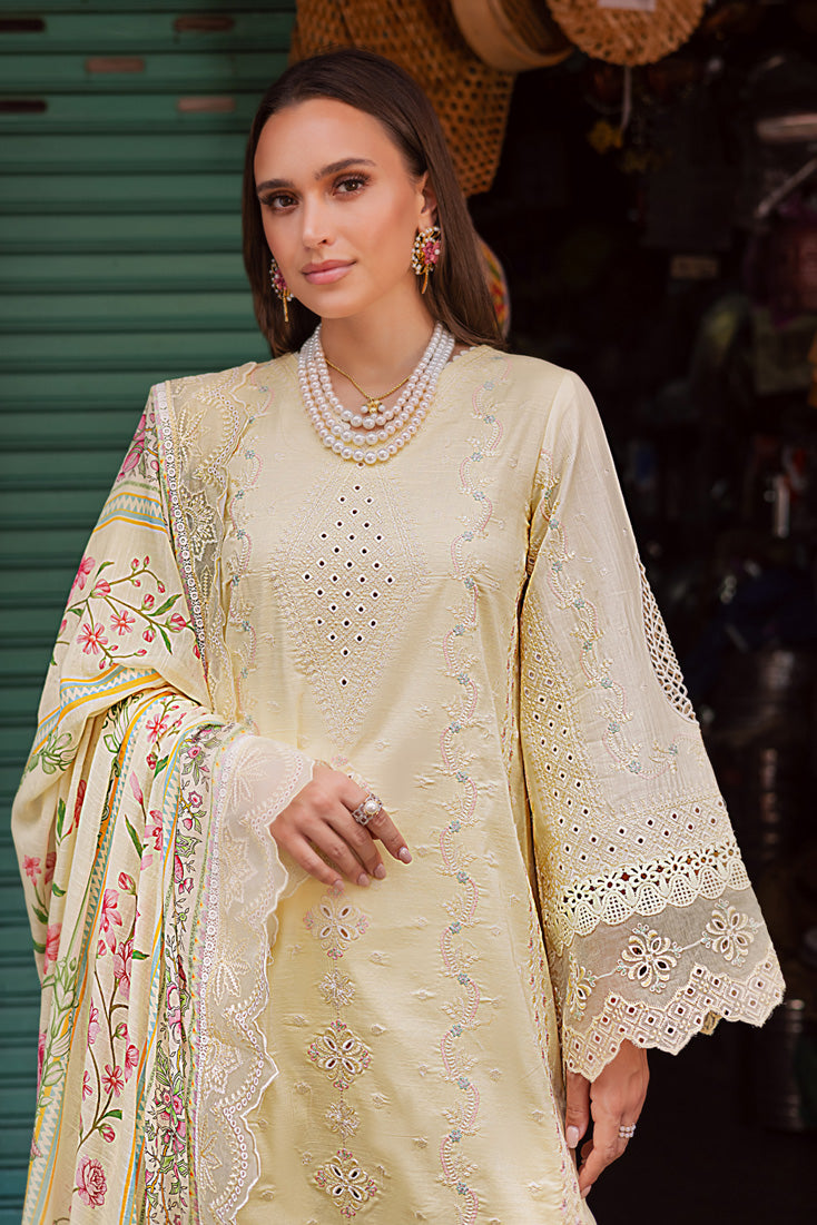 Marjjan | Carnation Lawn | MBL-14 B (LIME YELLOW) - Official Marjjan - Agha Fabrics UK