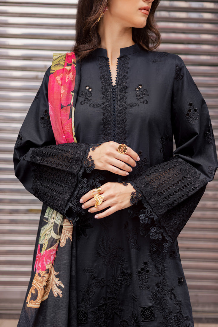 Marjjan | Carnation Lawn | MBL-16 B (BLACK) - Official Marjjan - Agha Fabrics UK