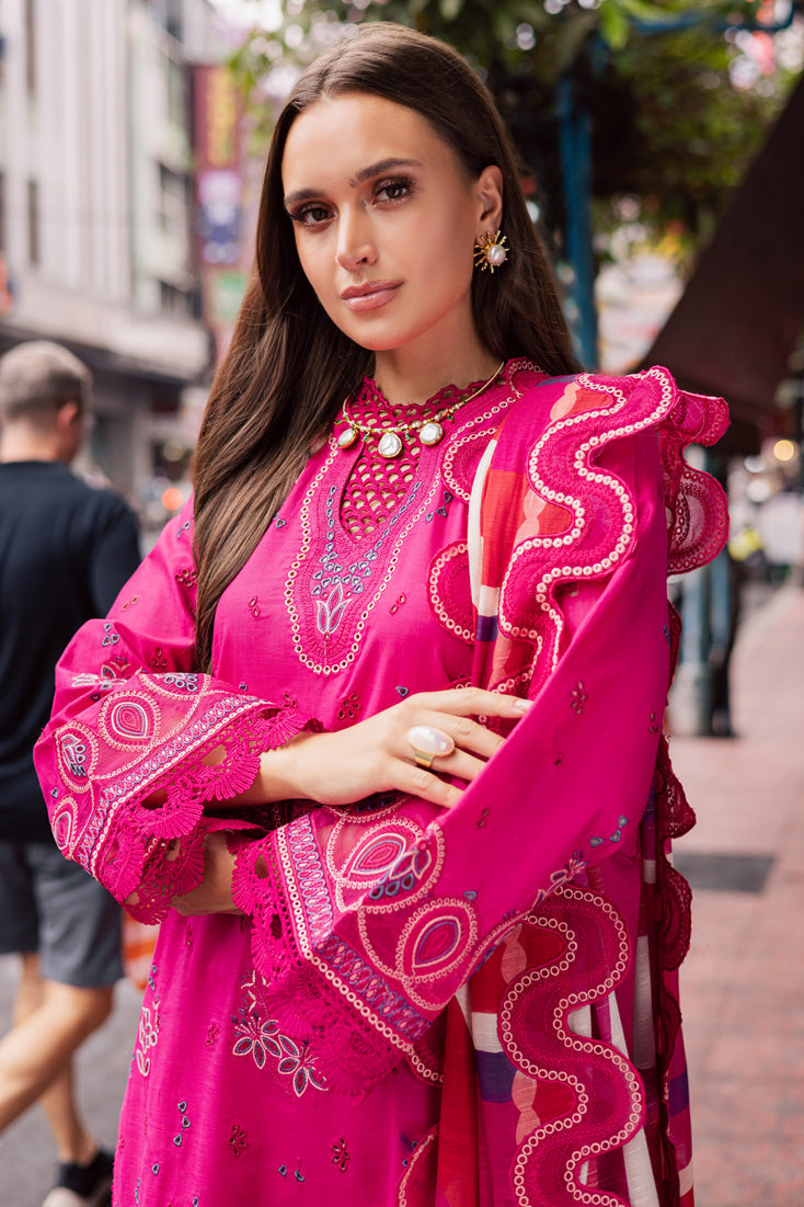 Marjjan | Carnation Lawn | MBL-17 B (HOT PINK) - Official Marjjan - Agha Fabrics UK