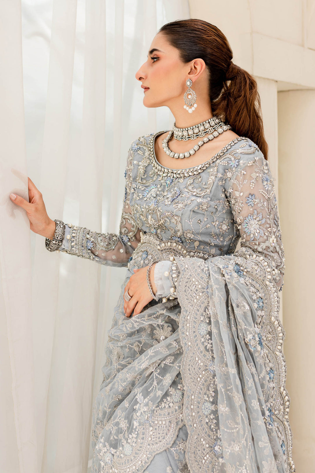 Maria B | Bridal Couture | Ice Blue MC-908