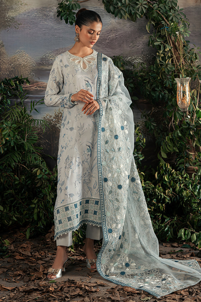 Cross Stitch | Luxe Atelier 24 | MEDALLION TEAL - Official Cross Stitch - Agha Fabrics UK