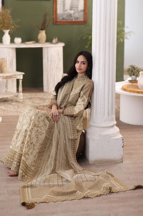 Mohagni | Ishq Aatish Formals | MGS-10 2PC MAXI Raw Silk