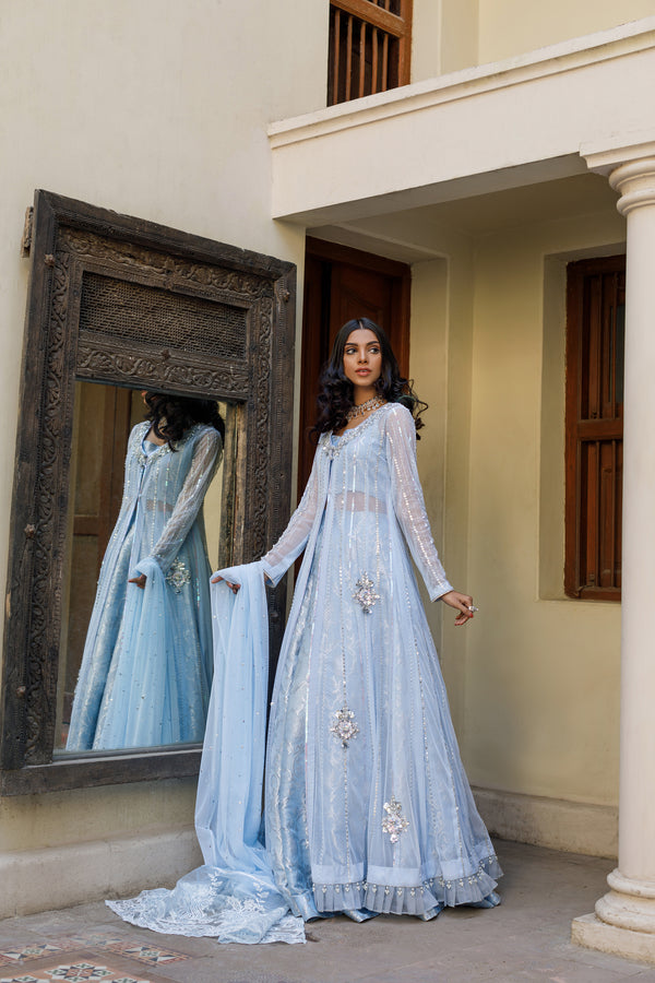 Wahajmkhan | Bahar Begum Formals | BABY BLUE BAHAR