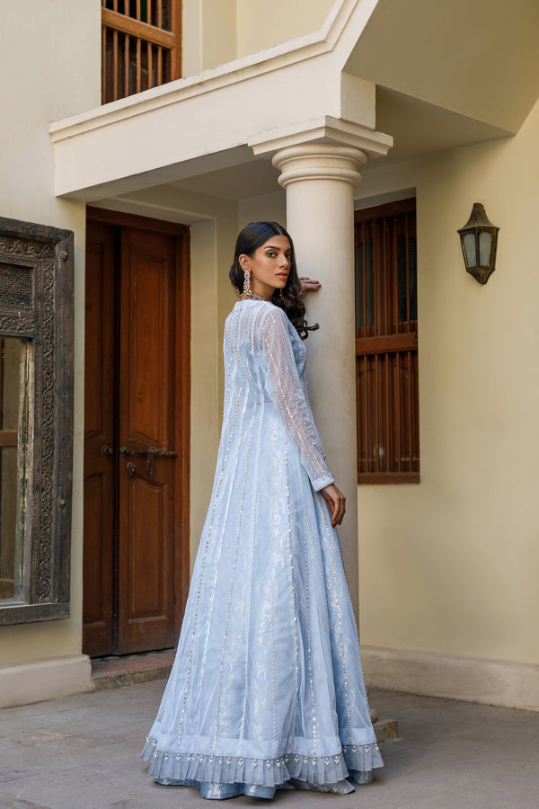 Wahajmkhan | Bahar Begum Formals | BABY BLUE BAHAR
