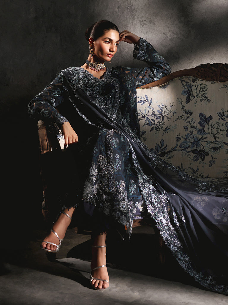 Rajbari | Sage Chiffon Edit | Seran - Official Rajbari - Agha Fabrics UK