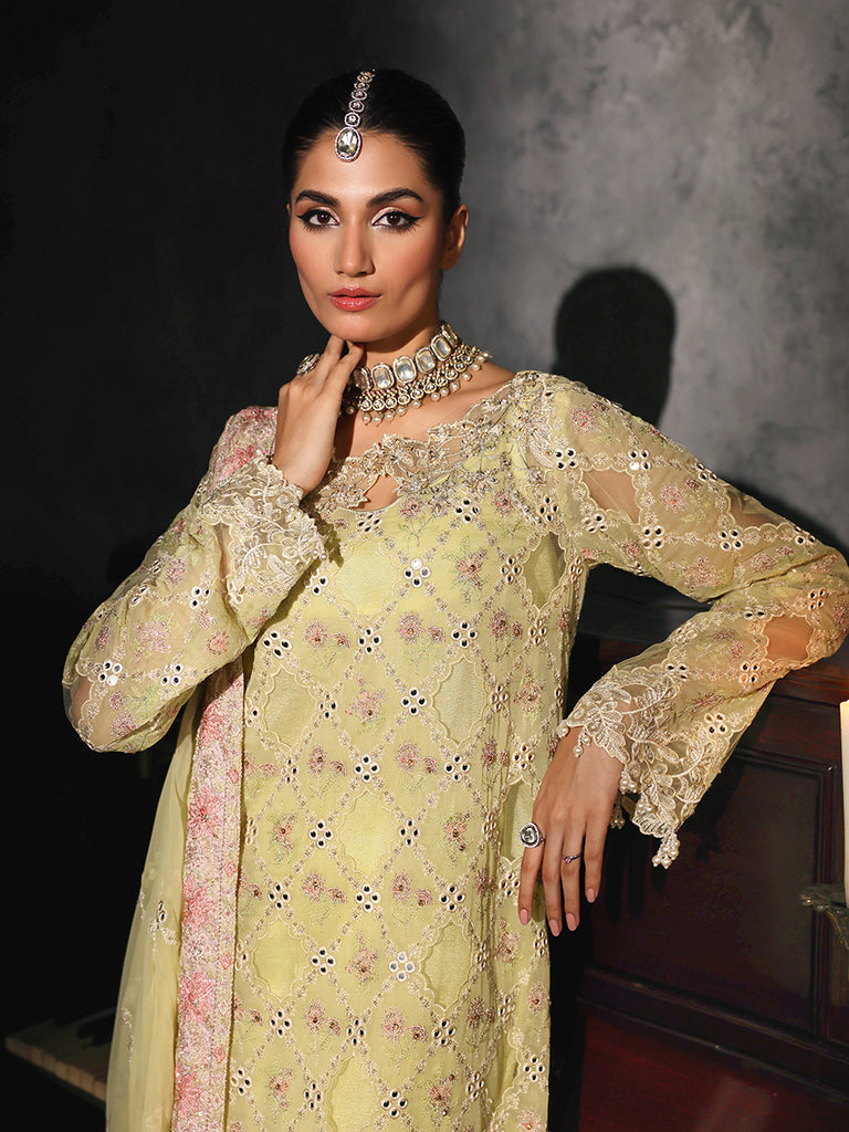 Rajbari | Sage Chiffon Edit | Ivy - Official Rajbari - Agha Fabrics UK
