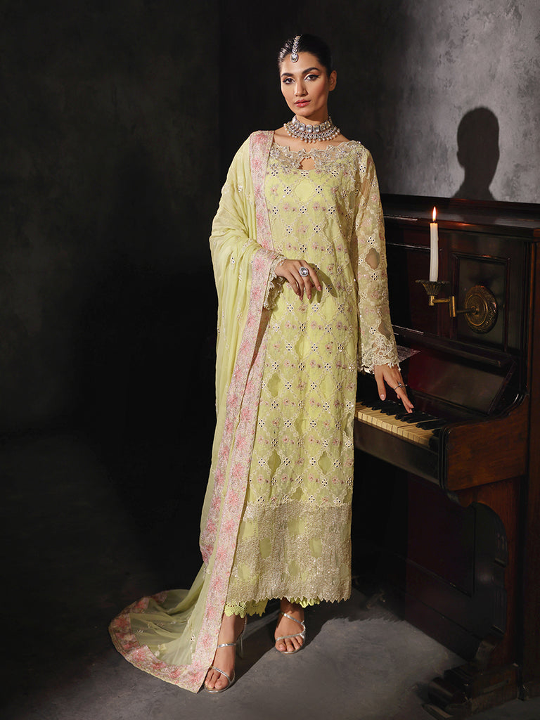 Rajbari | Sage Chiffon Edit | Ivy - Official Rajbari - Agha Fabrics UK
