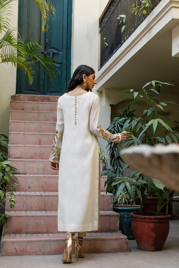 Wahajmkhan | Bahar Begum Formals | IVORY & COPPER BEGUM OUTFIT