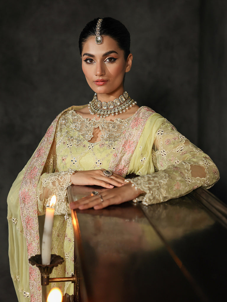 Rajbari | Sage Chiffon Edit | Ivy - Official Rajbari - Agha Fabrics UK