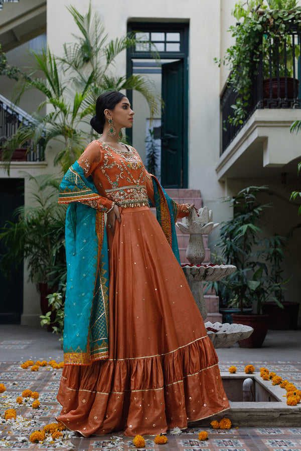 Wahajmkhan | Bahar Begum Formals | RUSTIC TURQUOISE