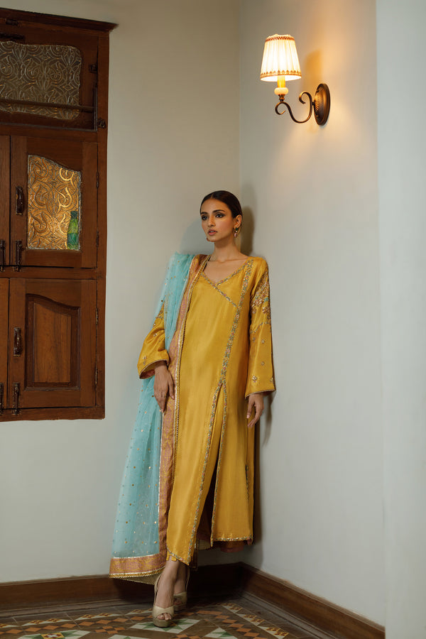 Wahajmkhan | Bahar Begum Formals | MUSTARD BEGUM JORA