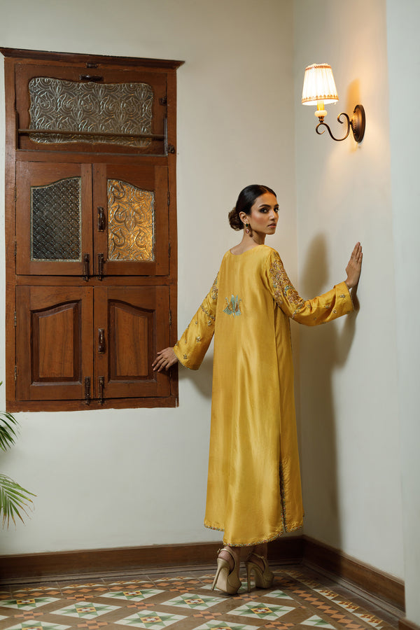 Wahajmkhan | Bahar Begum Formals | MUSTARD BEGUM JORA